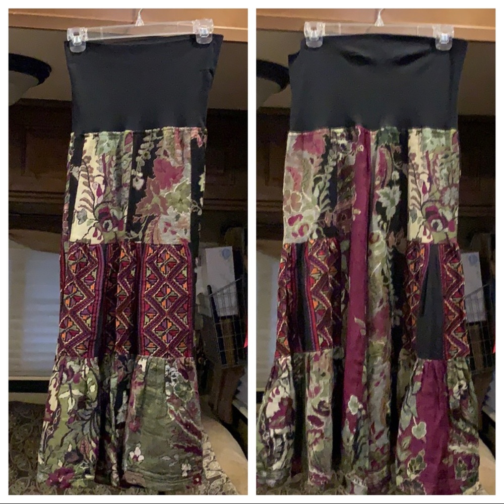 Tiered Lagenlook wide leg pants